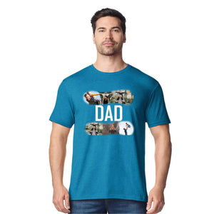 Personalised Dad College Photo Fathers Day Printed Unisex T-Shirt