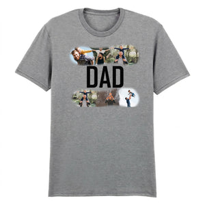 Personalised Dad College Photo Fathers Day Printed Unisex T-Shirt