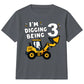 Personalised Kids Birthday T Shirt Digger Birthday Outfit Construction Truck Custom Name Unisex Kids Tee