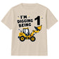 Personalised Kids Birthday T Shirt Digger Birthday Outfit Construction Truck Custom Name Unisex Kids Tee