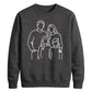 Personalised Family Line Art Portrait Unisex Sweatshirt