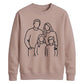 Personalised Family Line Art Portrait Unisex Sweatshirt