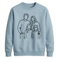 Personalised Family Line Art Portrait Unisex Sweatshirt