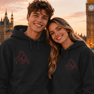 Personalised Family Portrait Line Art Unisex Hoodie