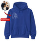 Personalised Family Portrait Line Art Unisex Hoodie