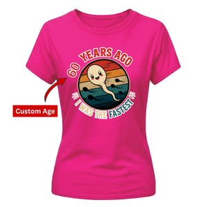 Personalised Funny Birthday Ladies Fit T-Shirt