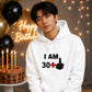 Personalised Funny Milestone Birthday Unisex Hoodie