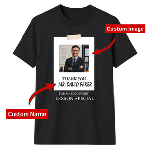 Personalised Gift Photo Thank You Teacher Unisex T-Shirt