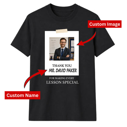 Personalised Gift Photo Thank You Teacher Unisex T-Shirt