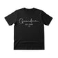 Personalised Grandma Est Year Mothers Day Printed T-Shirt
