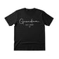 Personalised Grandma Est Year Mothers Day Printed T-Shirt