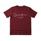 Personalised Grandma Est Year Mothers Day Printed T-Shirt