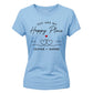Personalised Happy Place For Him For Her Gifts Ladies Fit T-Shirt