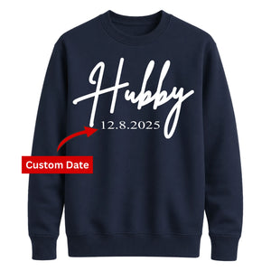 Personalised Hubby Wedding Groom Unisex Sweatshirt