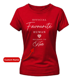 Personalised Human Belongs For Him For Her Gifts Ladies Fit T-Shirt