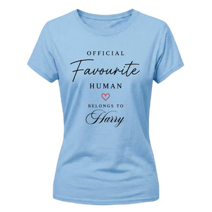 Personalised Human Belongs For Him For Her Gifts Ladies Fit T-Shirt