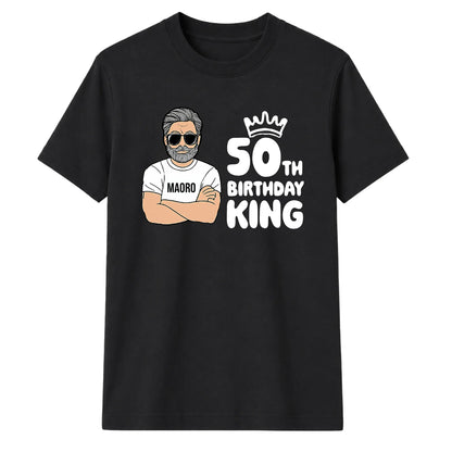 Personalised King Happy Birthday Unisex T-Shirt