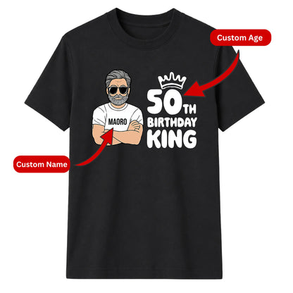 Personalized Birthday Gift T-Shirt | Birthday King Design for Him