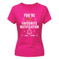 Personalised Notification For Him For Her Gifts Ladies Fit T-Shirt