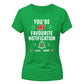 Personalised Notification For Him For Her Gifts Ladies Fit T-Shirt