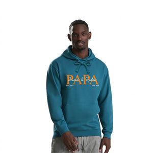 Personalised Papa Est. Father’s Day Printed Unisex Hoodie