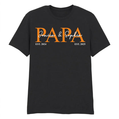 Personalised Papa Est Father's Day T-Shirt
