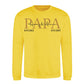 Personalised Papa Est Father's Day Sweatshirt