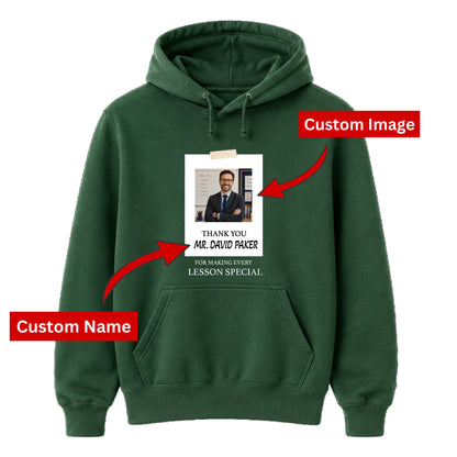 Personalised Photo Gift Thank You Teacher Unisex Hoodie