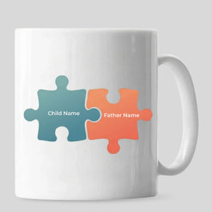 Personalised Puzzle Piece Father's Day Printed Mug
