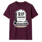 Personalised RIP Homework Funny School Leavers Unisex T-Shirt