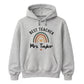 Personalised Rainbow Gift Thank You Teacher Unisex Hoodie