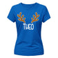 Personalised Reindeer Antlers Christmas Ladies T-Shirt