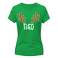 Personalised Reindeer Antlers Christmas Ladies T-Shirt