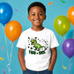 Personalised Kids Birthday T Shirt T Rex Dinosaur Birthday Party Outfit Custom Age Kids Tee