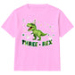 Personalised Kids Birthday T Shirt T Rex Dinosaur Birthday Party Outfit Custom Age Kids Tee