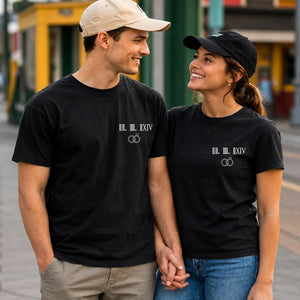 Personalised Roman Numeral Anniversary Date Unisex T-Shirt
