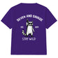 Personalised Kids Birthday T Shirt Stay Wild Raccoon Birthday Outfit Age Year Customisable Kids Tee