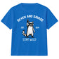 Personalised Kids Birthday T Shirt Stay Wild Raccoon Birthday Outfit Age Year Customisable Kids Tee