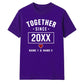 Personalised Together Since For Him For Her Gifts Unisex T-Shirt