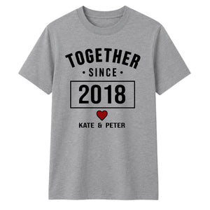Personalised Together Since For Him For Her Gifts Unisex T-Shirt