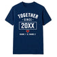 Personalised Together Since For Him For Her Gifts Unisex T-Shirt