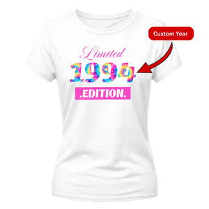 Personalised Year Limited Edition Birthday Ladies Fit t-shirt
