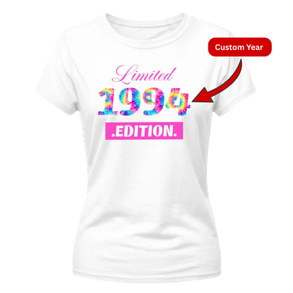 Personalised Year Limited Edition Birthday Ladies Fit t-shirt