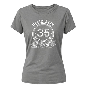 Personalised Year Officially Birthday Ladies Fit t-shirt