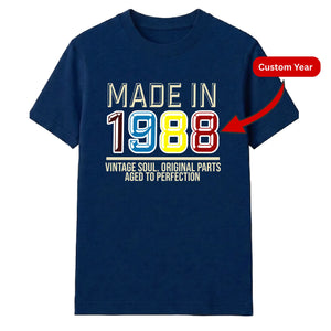 Personalized Birthday Gift T-Shirt | Vintage Year Birthday Design for Men & Women