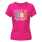 Personalised Year Vintage Birthday Ladies Fit t-shirt
