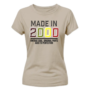Personalised Year Vintage Birthday Ladies Fit t-shirt