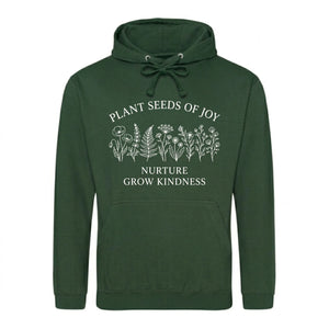 Plant Seeds Of Joy Wildflower Quote Graphic Unisex Hoodie