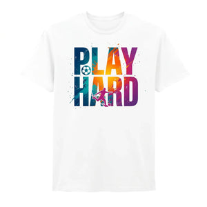 Play Hard Football Printed Unisex Tshirt