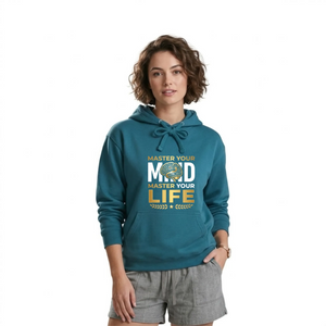 Powerful Master Your Mind Slogan Graphic Unisex Hoodie